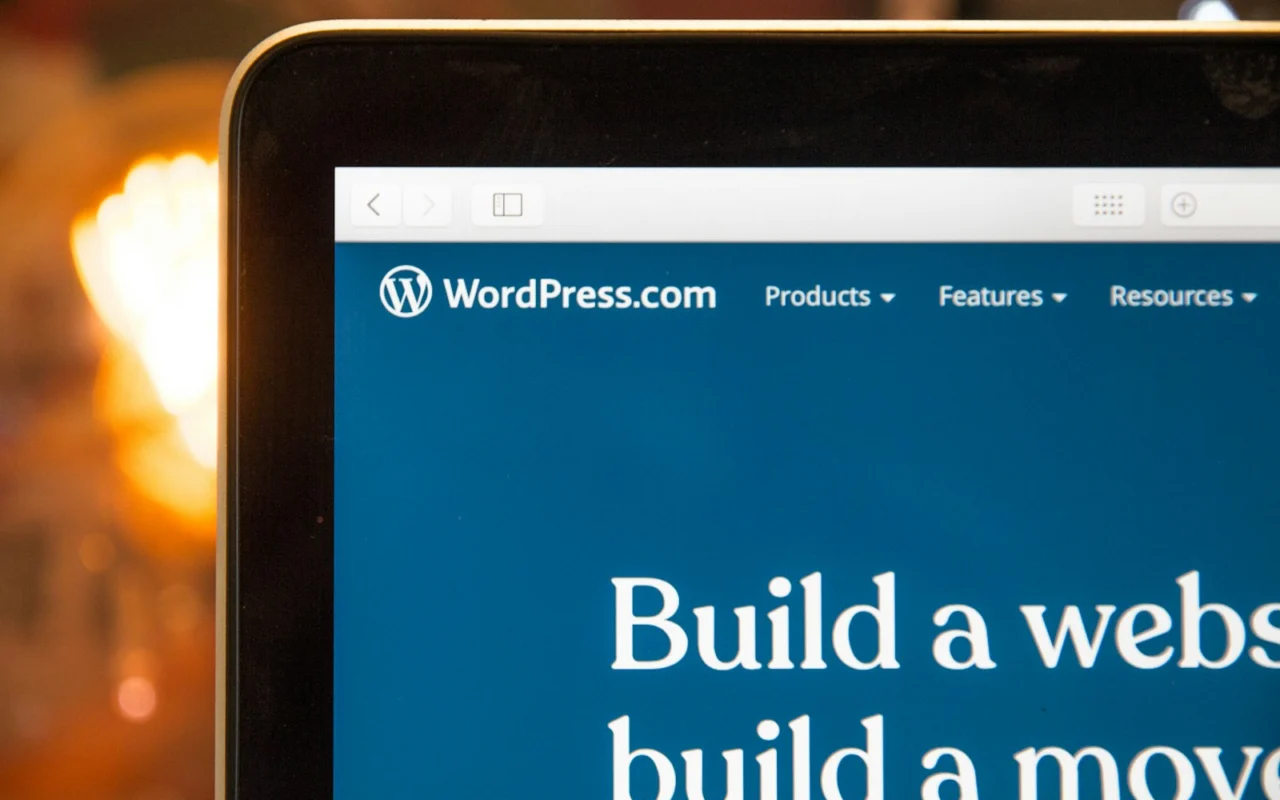WordPress dashboard open on a desktop monitor
