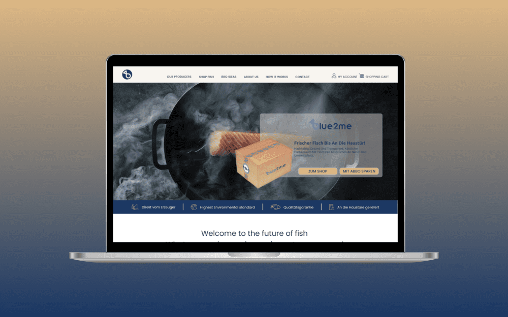 blue2me fresh fish Website