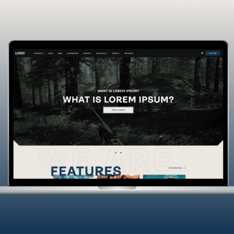Tactical game landing page