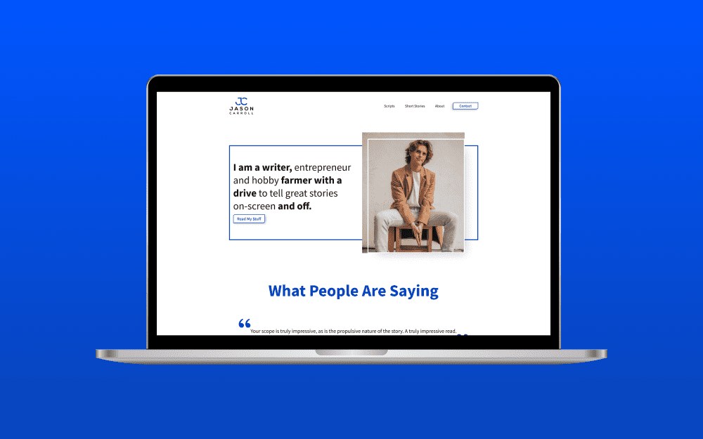 Author landing page Website